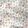 Printed Double Gauze TICUREUIL White / Green
